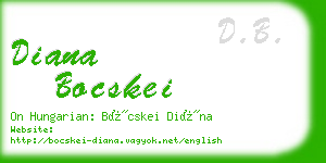 diana bocskei business card